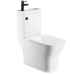 Square Close Coupled Toilet and Basin with Brass tap